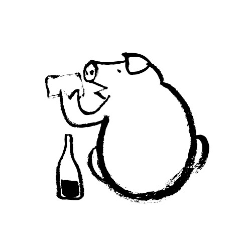 Drinking pig